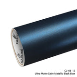 CARLIKE CL-US-12 Ultra Matte Satin Metallic Black Blue Vinyl - CARLIKE WRAP