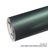 CARLIKE CL-US-13 Ultra Matte Satin Metallic Dark Green Vinyl - CARLIKE WRAP