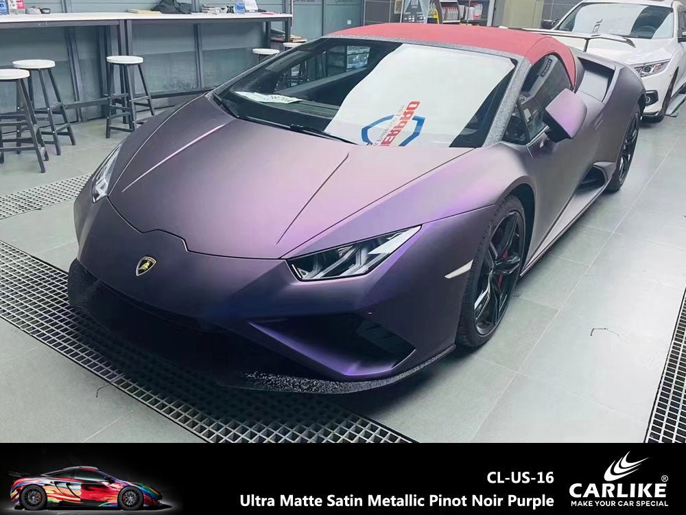 CARLIKE CL-US-16 Ultra Matte Satin Metallic Pinot Noir Purple Vinyl - CARLIKE WRAP