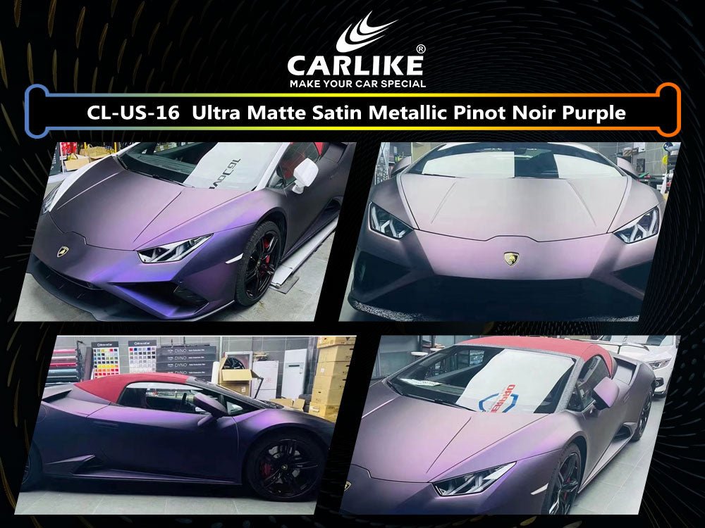 Ultra Matte Satin Metallic Pinot Noir Purple Vinyl Wrap for Auto