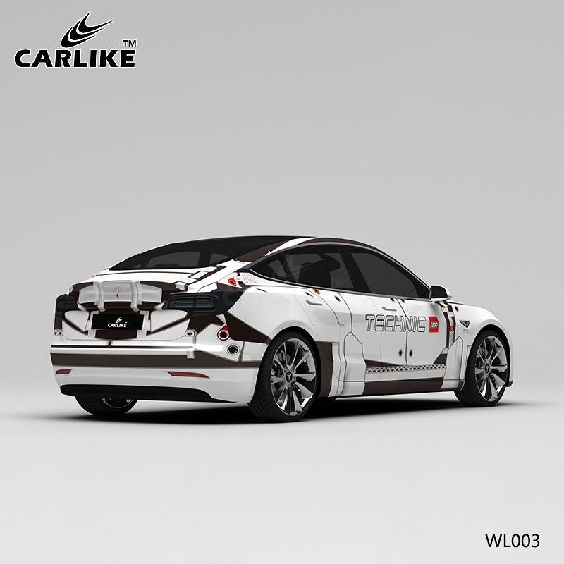 CARLIKE CL-WL003 Pattern White Lego Blocks High-precision Printing Customized Car Vinyl Wrap - CARLIKE WRAP