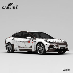 CARLIKE CL-WL003 Patrón Blanco Lego Bloques Impresión de alta precisión Envoltura de vinilo para automóvil personalizada