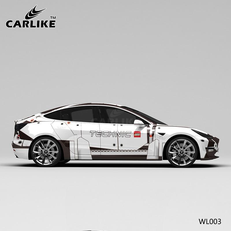 CARLIKE CL-WL003 Pattern White Lego Blocks High-precision Printing Customized Car Vinyl Wrap - CARLIKE WRAP
