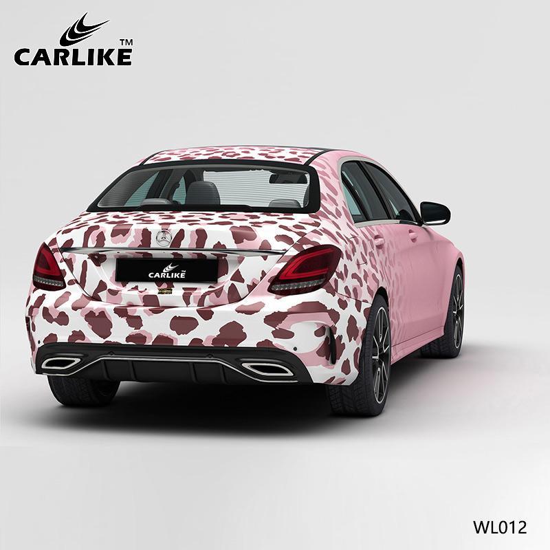 CARLIKE CL-WL012 Pattern Gradient Pink Leopard High-precision Printing Customized Car Vinyl Wrap - CARLIKE WRAP