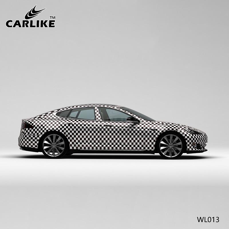 CARLIKE CL-WL013 Pattern Black and White Grid High-precision Printing Customized Car Vinyl Wrap - CARLIKE WRAP