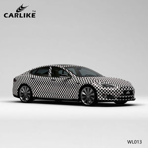 CARLIKE CL-WL013 Pattern Black and White Grid High-precision Printing Customized Car Vinyl Wrap - CARLIKE WRAP