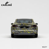 CARLIKE CL-WL017 Pattern Black Yellow Lines on Gray High-precision Printing Customized Car Vinyl Wrap - CARLIKE WRAP