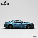 CARLIKE CL-WL019 Pattern Blue and Gray Circuit High-precision Printing Customized Car Vinyl Wrap - CARLIKE WRAP