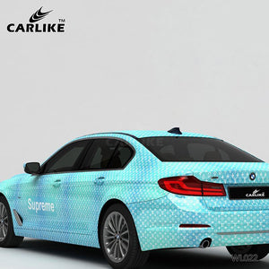 CARLIKE CL-WL022 Pattern Denim LV Shading High-precision Printing Customized Car Vinyl Wrap