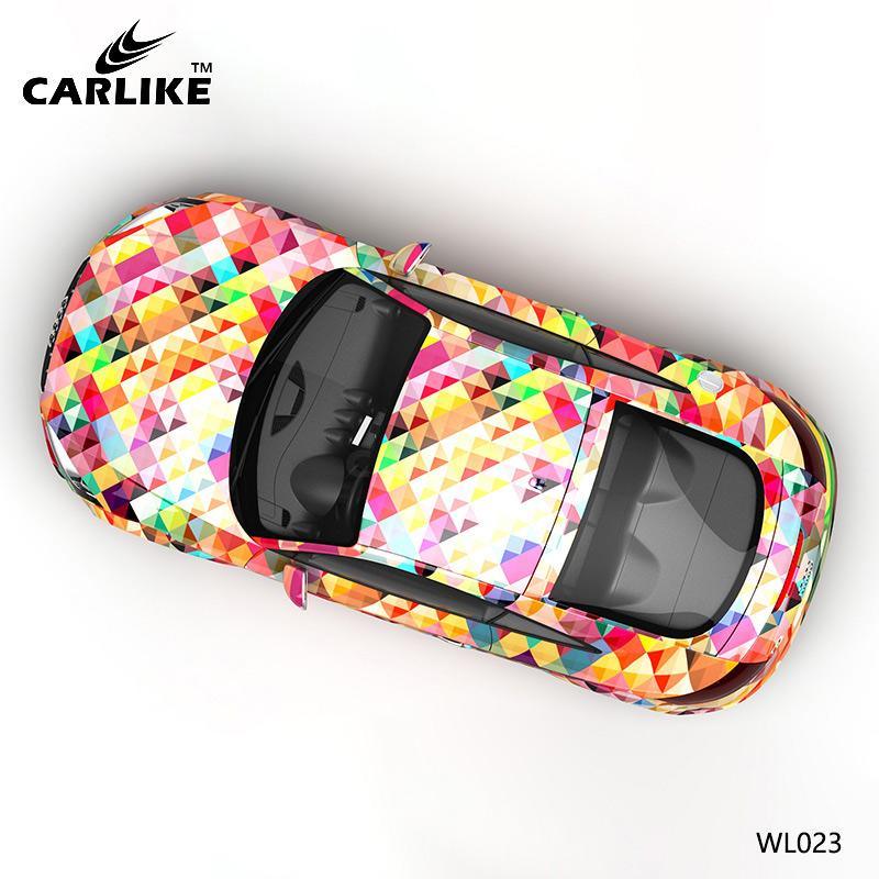 CARLIKE CL-WL023 Pattern Colorful Squares High-precision Printing  Customized Car Vinyl Wrap