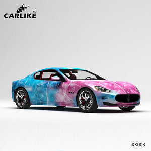 CARLIKE CL-XK003 Pattern Pink Blue Lightning Starry Sky High-precision Printing Customized Car Vinyl Wrap - CARLIKE WRAP