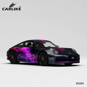 CARLIKE CL-XK004 Pattern Black Purple Starry Sky High-precision Printing Customized Car Vinyl Wrap - CARLIKE WRAP