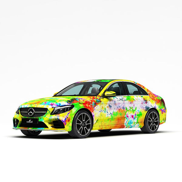 CARLIKE CL-XK011 Pattern Green Starry Sky High-precision Printing  Customized Car Vinyl Wrap