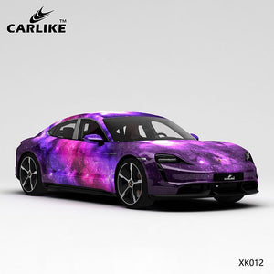CARLIKE CL-XK012 Pattern Purple Pink Starry Sky High-precision Printing Customized Car Vinyl Wrap - CARLIKE WRAP