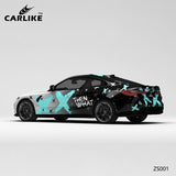 CARLIKE CL-ZS001 Pattern Gradual Splash Ink Battle Damage High-precision Printing Customized Car Vinyl Wrap - CARLIKE WRAP